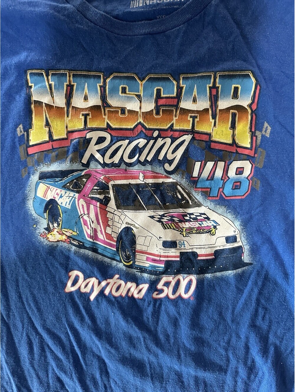 NASCAR Racing 48 Daytona 500 T Shirt Mens XXXL Blue Graphic Tee